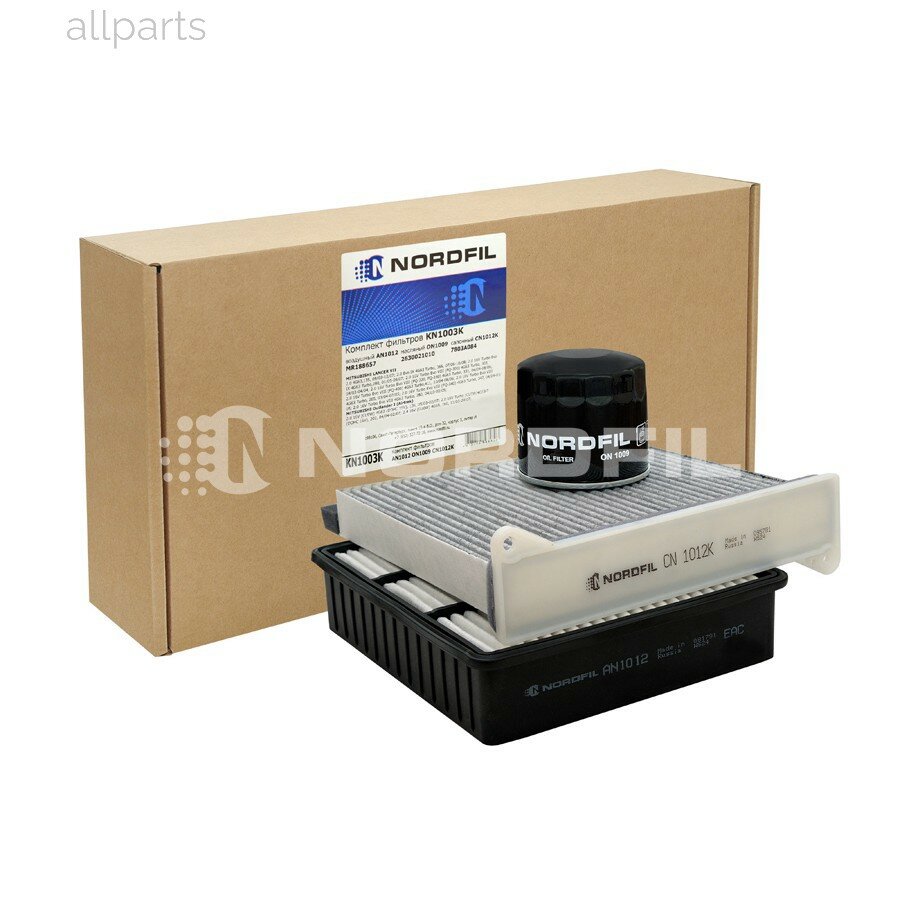 NORDFIL KN1003K Комплект фильтров (воздушный + масляный + салона угольный) MITSUBISHI LANCER VII Outlander I (Airtr