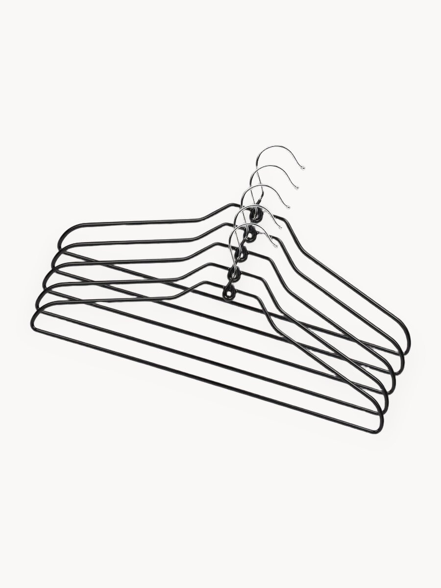 Набор вешалок, плечики универсальные "NEO BLACK", 5шт, цвет черный