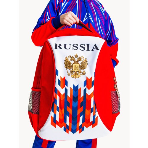 Рюкзак спортивный детский для художественной гимнастики красный молодежный герб сублимация