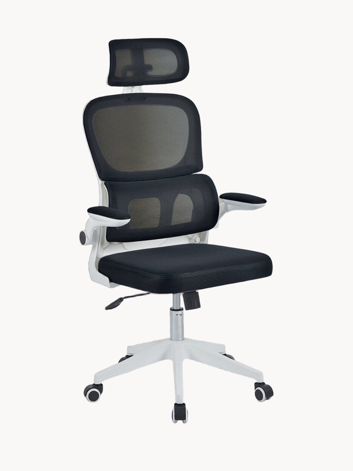 Компьютерное кресло myroo Hippie OC4106-plw-B, black, Сетка, каркас из пластика, для офиса, с газлифтом/с подлокотниками