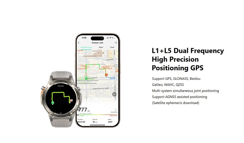 Умные мужские часы REMAX WATCH 18 — водонепроницаемые с GPS, серые, магнитная зарядка — фото 1