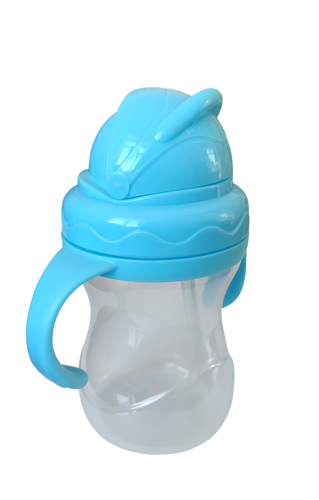 Бутылочка Monchico, с трубочкой, для воды, 270мл, розовая, голубая — фото 1