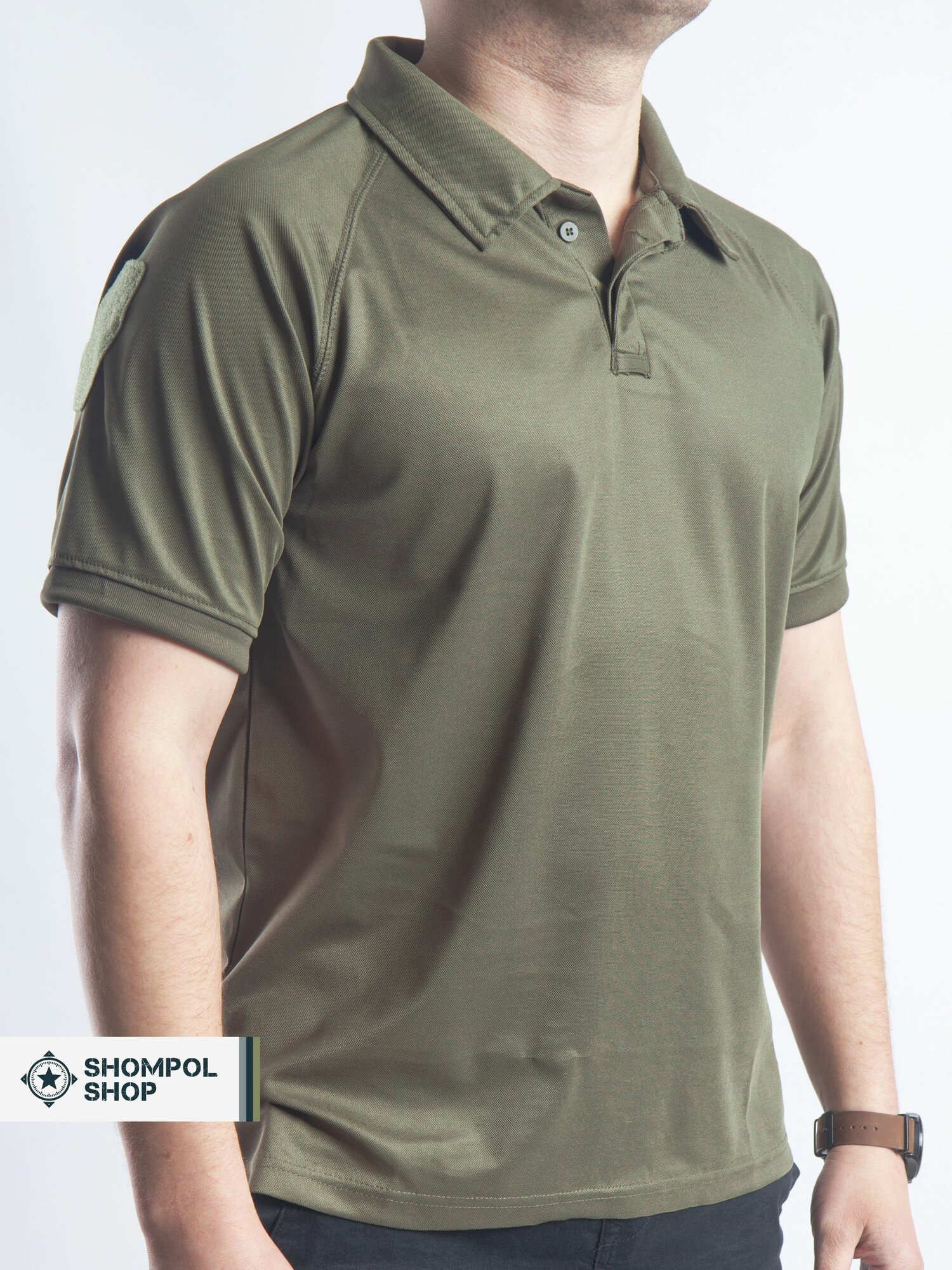 Поло спортивное Shompol, размер 52, хаки