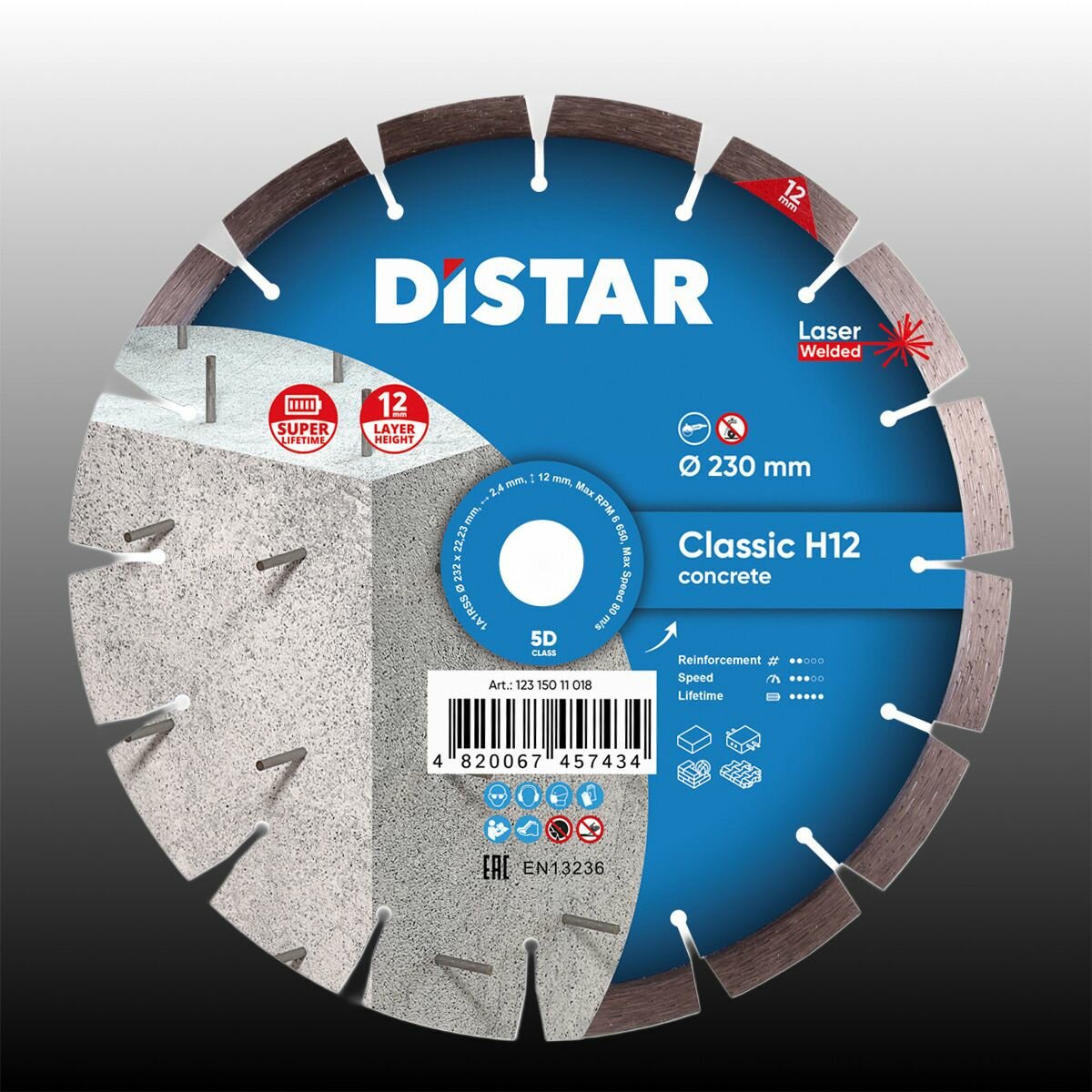 Алмазный диск DISTAR EXTRA 230мм мокрый и сухой рез синий