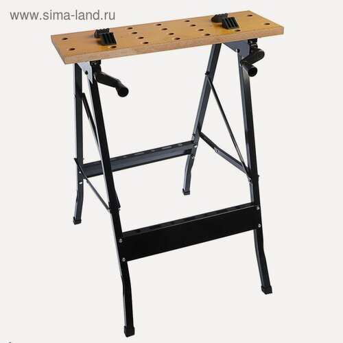 Изображение товара Верстак-тиски тундра, складной, 560 х 620 х 755 мм, профиль 20 х 20 мм, нагрузка до 100 кг