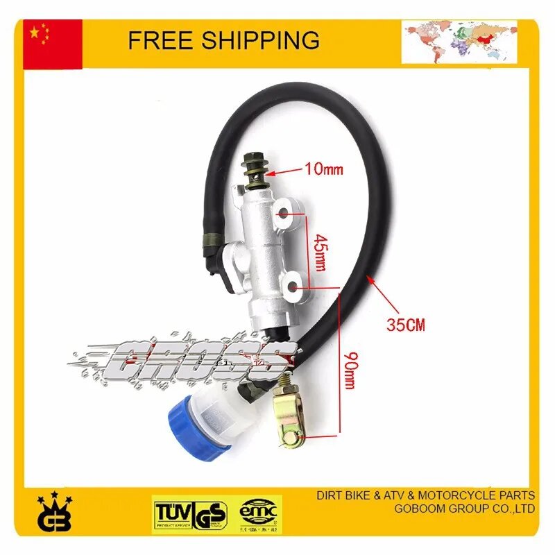 Для kayo zongshen loncin lifan 125cc 150cc 200cc 250cc квадроцикл ATV задний ножной тормозной насос аксессуары для главного цилиндра, Черный