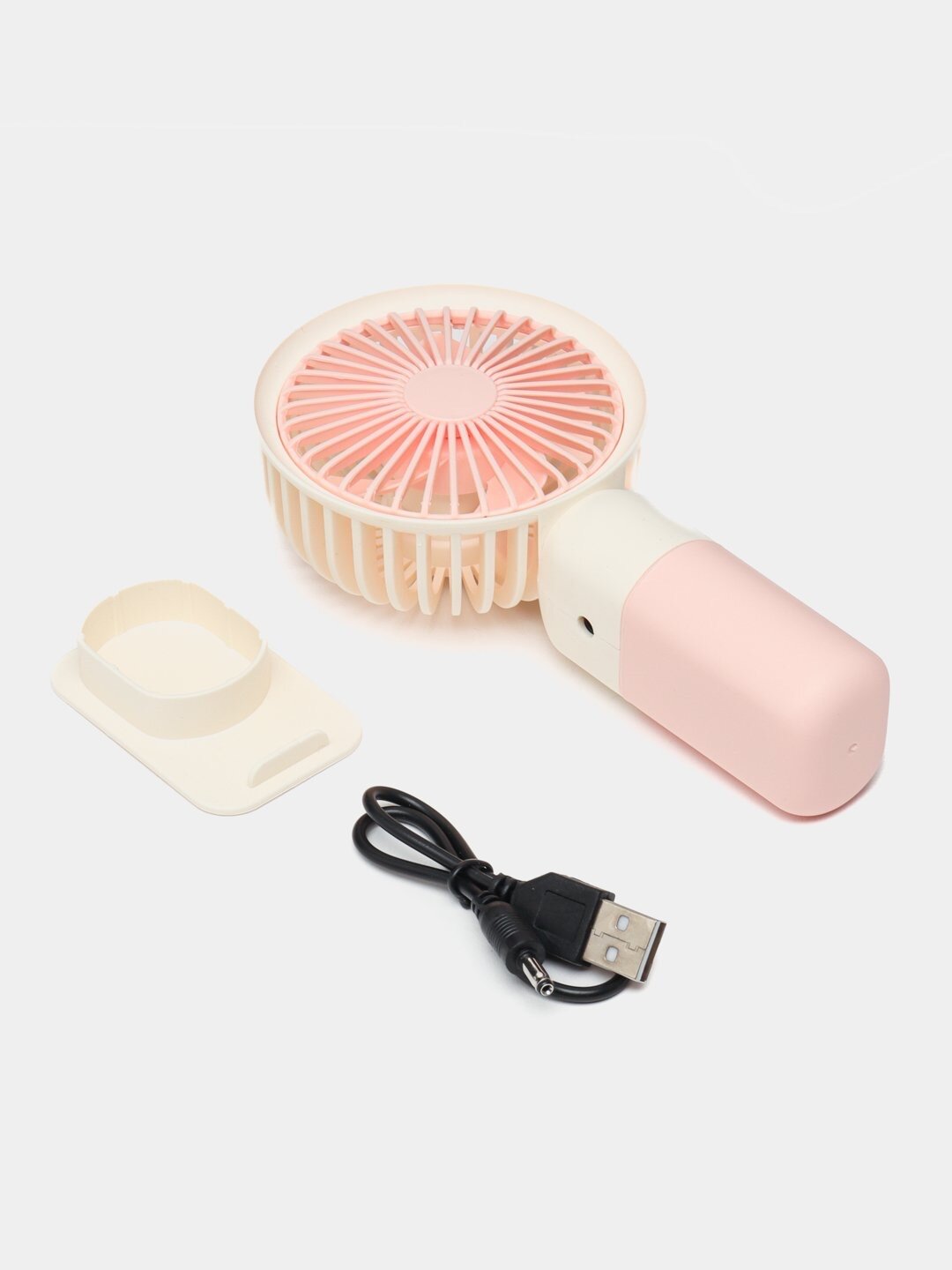 Портативный мини-вентилятор, с USB-зарядкой, бесшумный, подставка для телефона