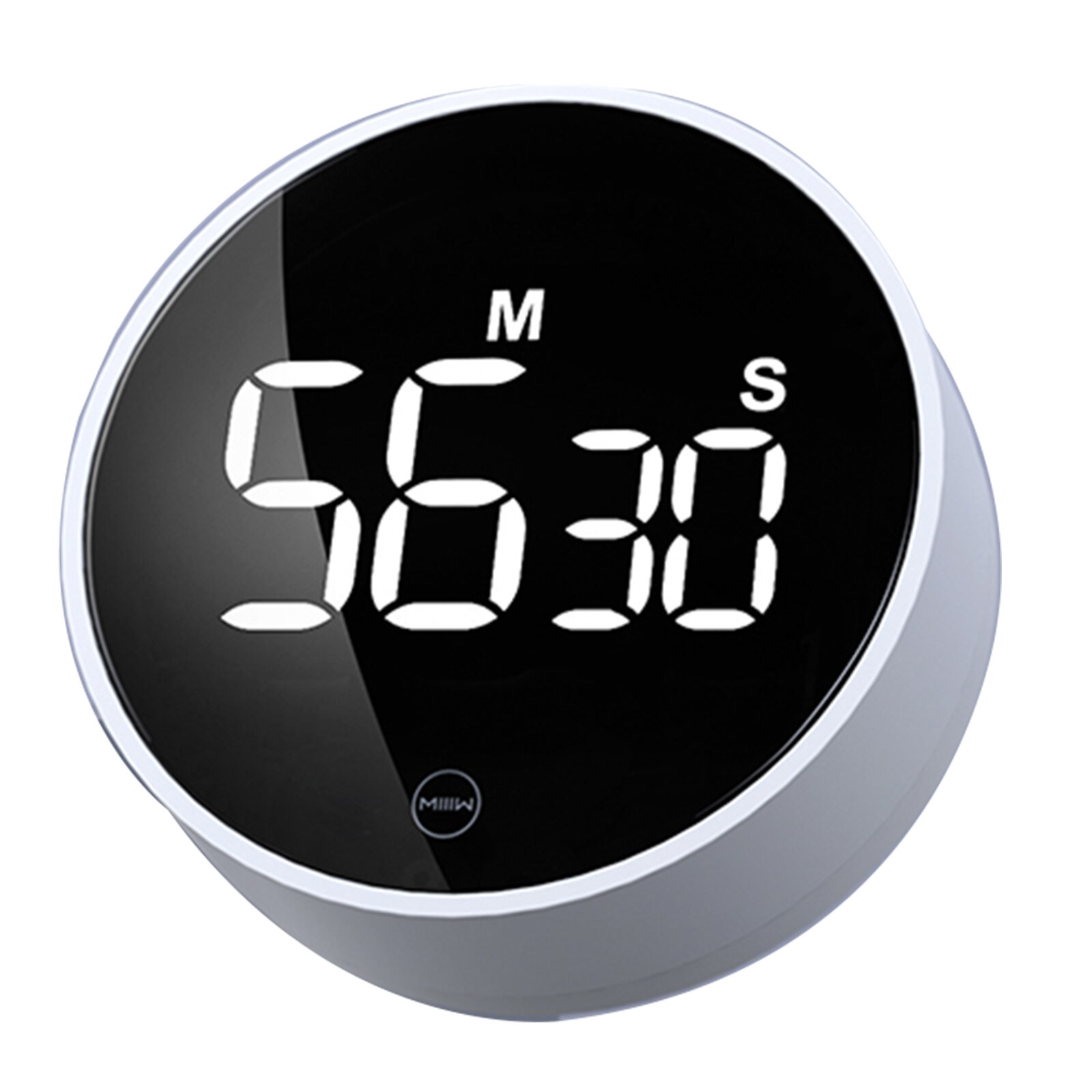 MIIIW S02 Digital Kitchen Timer LED Display Magnetic Countdown Countup for Classroom Cooking Exercise Rotary Visual Timers Kids Seniors