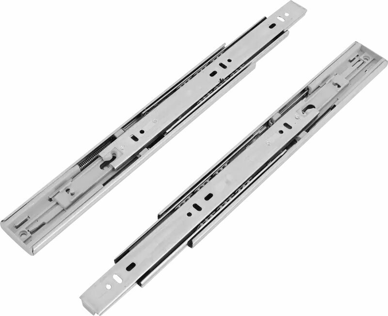 Комплект шариковых направляющих полного выдвижения EDS Chrome Y8114 с доводчиком 45/300 мм сталь цвет серебро