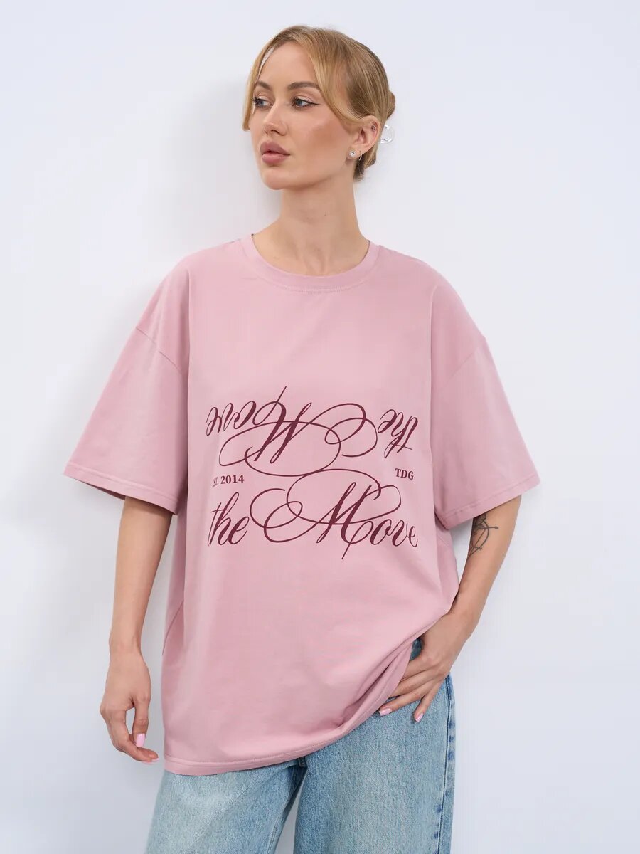 Футболка Телодвижения, размер 170-92-98 (46) M, пыльная роза