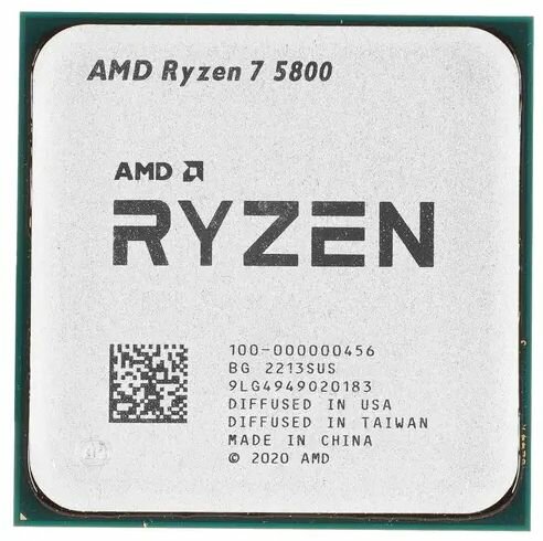Процессор AMD Ryzen 7 5800 OEM (100-000000456) - AM4, 8 x 3.4 ГГц, L2 - 4 МБ, L3 - 32 МБ, 2 штхDDR4-3200 МГц, TDP 65 Вт