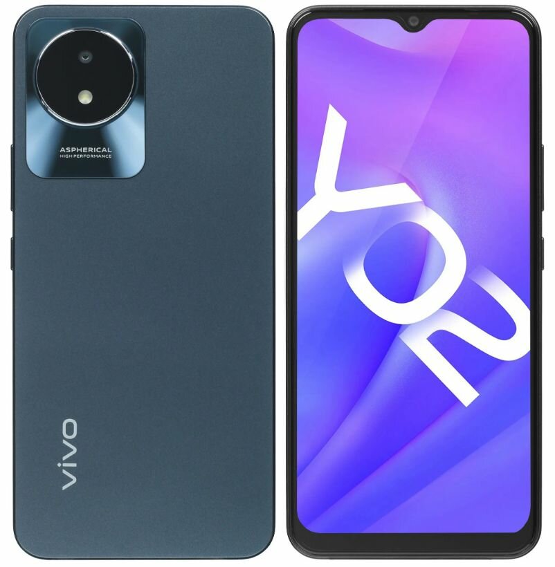 6,51" Смартфон vivo Y02 2/32 ГБ (5663523) 2022, черный