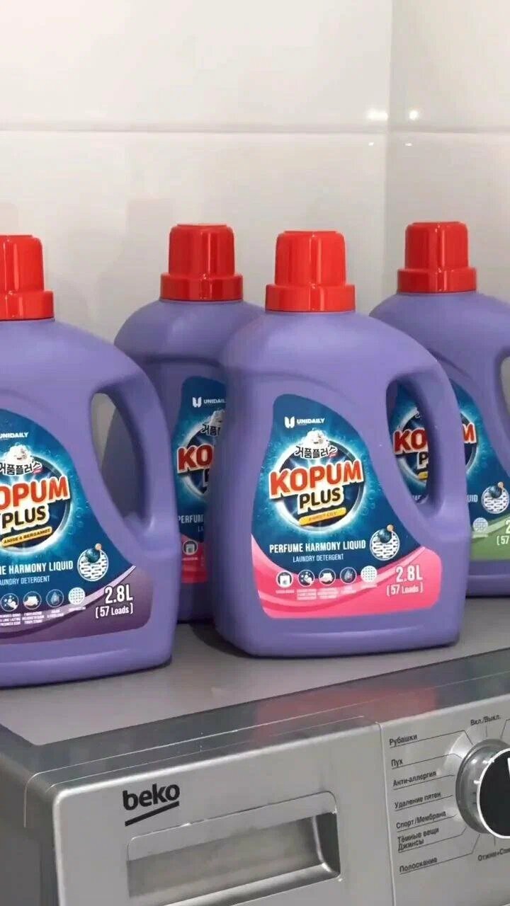 Гель для стирки с приятным ароматом, Korean Kopum Plus, 2,8 л — рассчитан на 57 стирок