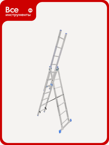 Изображение товара Алюминиевая трехсекционная лестница LadderBel 7 ступеней LS307, Функциональность