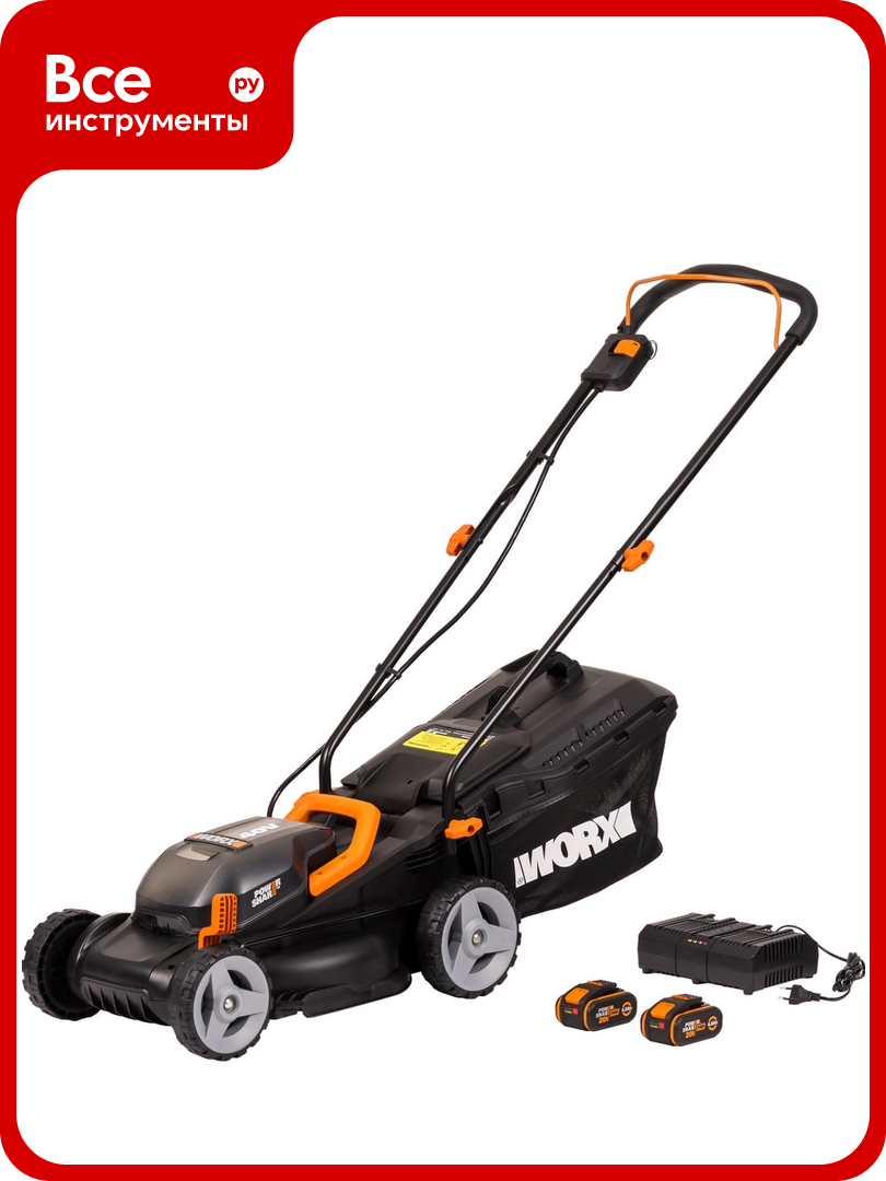 Аккумуляторная газонокосилка WORX WG779E.1