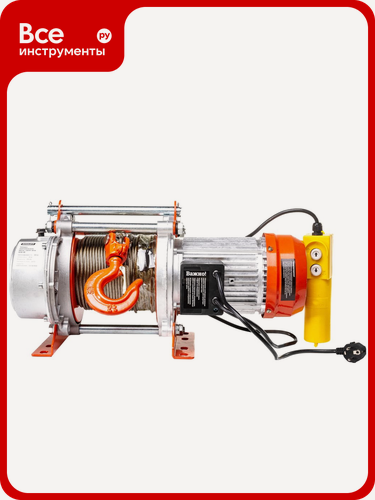 Изображение товара Электрическая лебедка Gigant 300/600 кг, 220 В, 60/30 м, Диаметр троса 6мм, GEW-08, предназначена