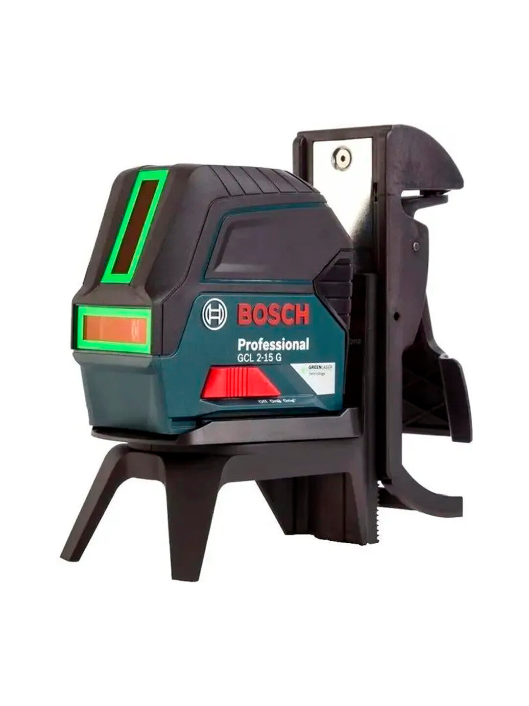 Нивелир лазерный BOSCH GCL 2-15 G, зеленый луч, дальность 15м, точность 0,3мм/м