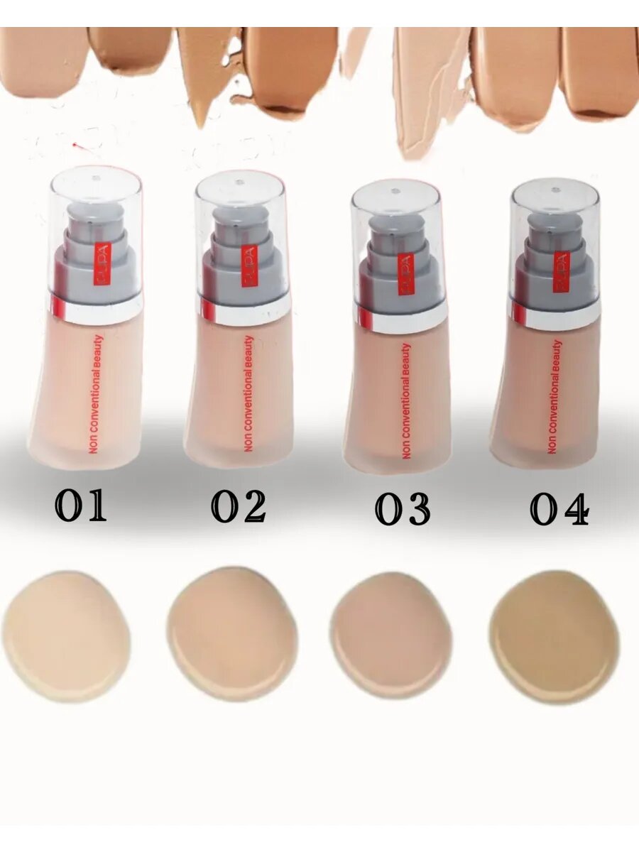 Тональный крем тон 01. Тональный крем для лица стойкий, матовое покрытие, для всех типов кожи. — фото 1