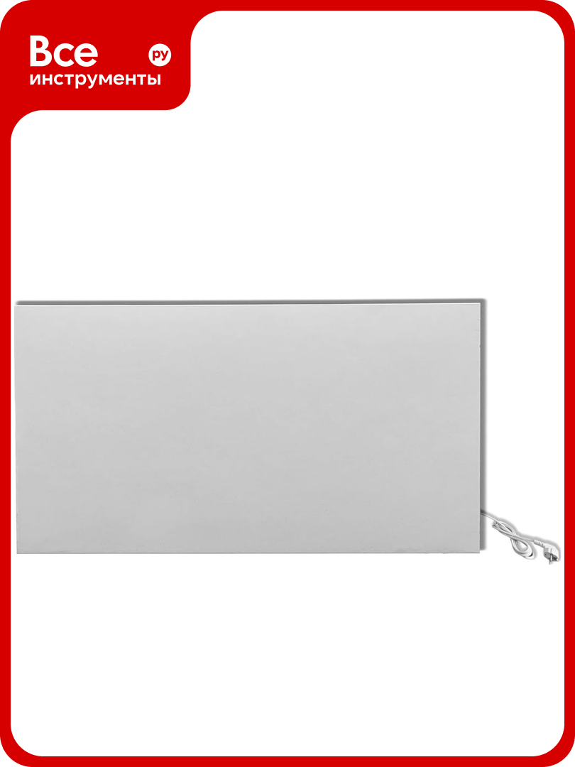 Карбоновый обогреватель ЛУЧ 600Вт/12x059 вывод вилка цвет белый