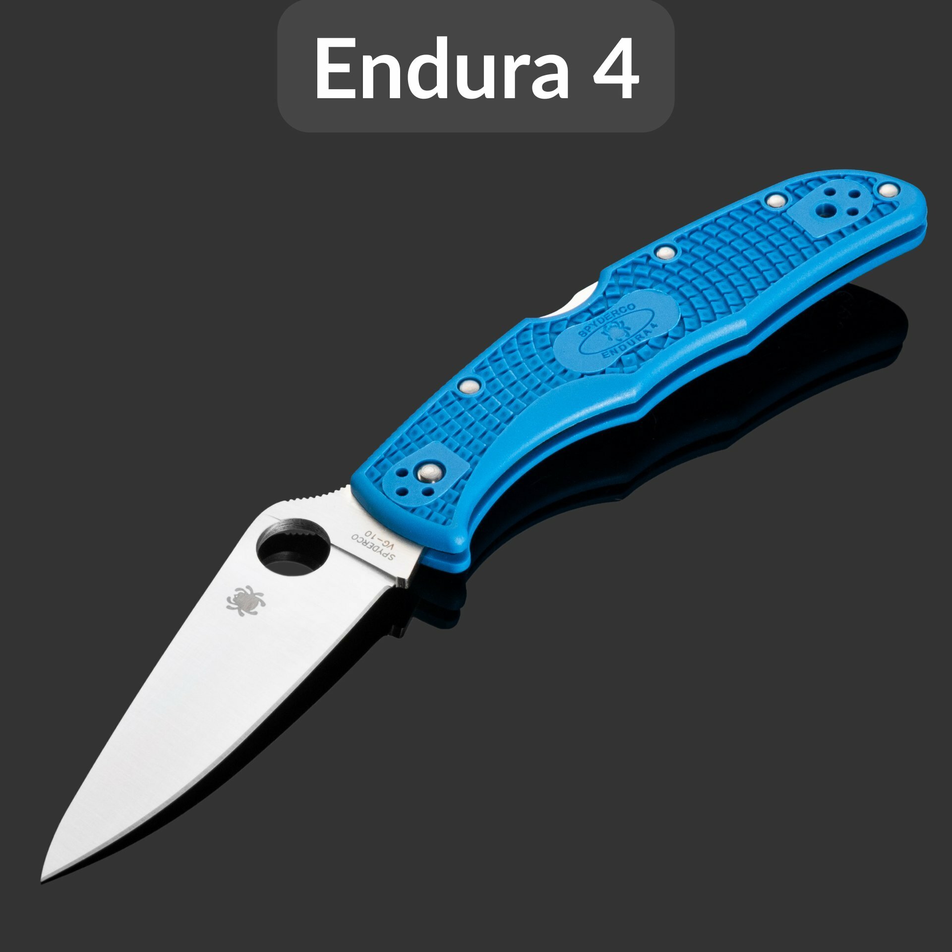 Складной нож Spyderco Endura 4 C10FPBL, сталь VG-10, рукоять Blue FRN