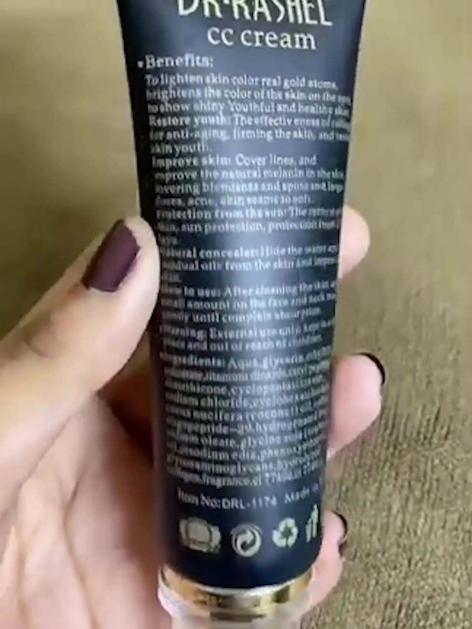 CC тональный крем для макияжа 24K gold collagen с 24 каратного золота SPF60+, 50 мл — фото 1