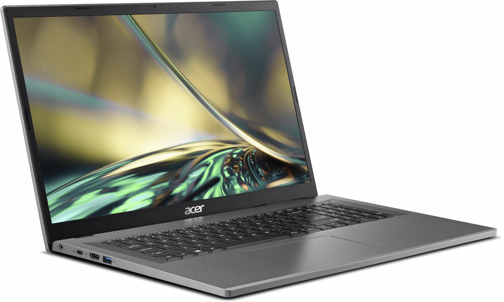 Ноутбук Acer Aspire 3 17.3", IPS, Intel Core i3 N305 1.8ГГц, 16ГБ , 512ГБ SSD, Intel UHD Graphics, серебристый — фото 1