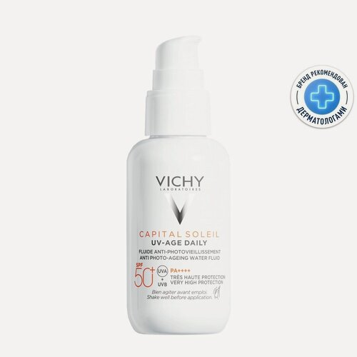Изображение товара VICHY Невесомый солнцезащитный флюид для лица против признаков фотостарения UV-Age Daily SPF 50+, 40 мл