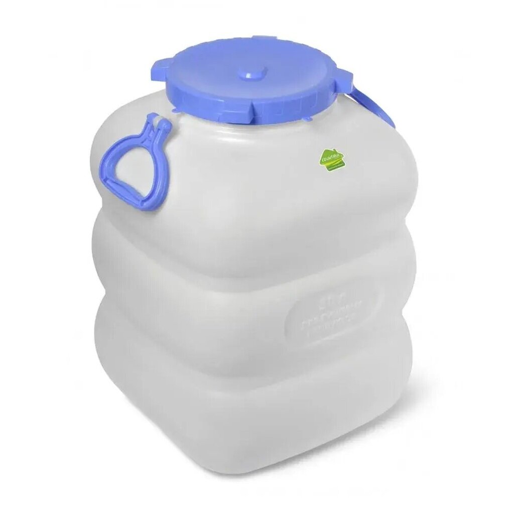 Фляга пластиковая 50л с ручками для воды и хранения белая прочный корпус