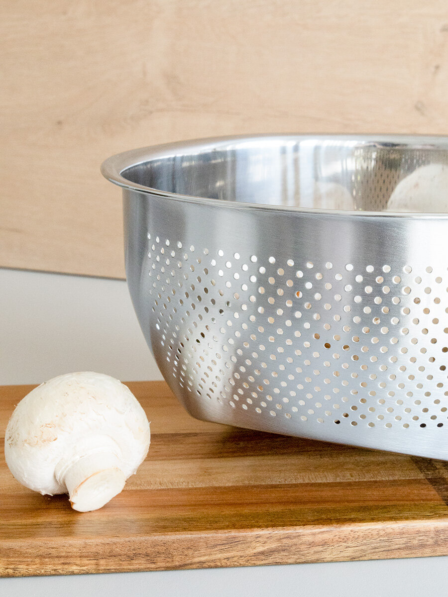 Дуршлаг DeNASTIA 22x15x8см, нержавеющая сталь, цвет серебристый — фото 1