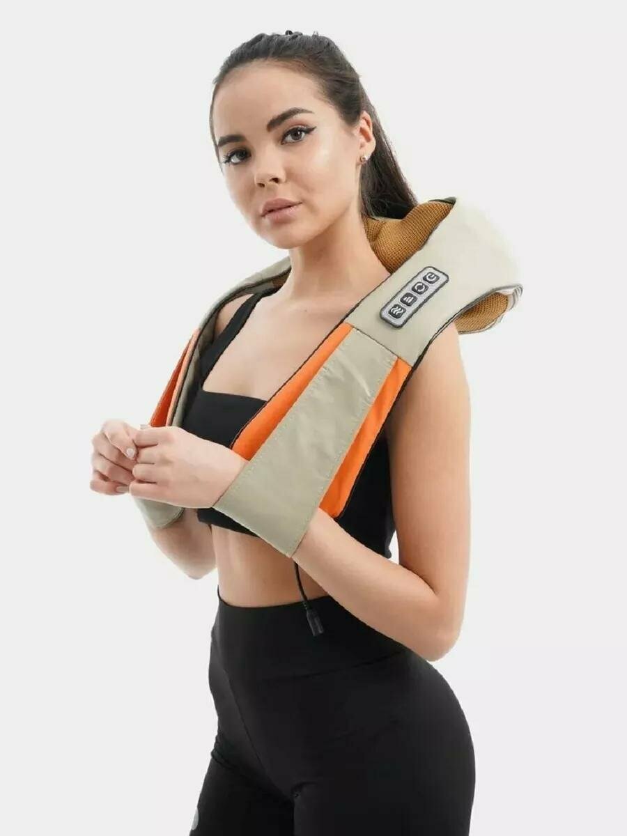 Массажер NECK, для шеи и спины, инфракрасное прогревание, 3D массаж — фото 1