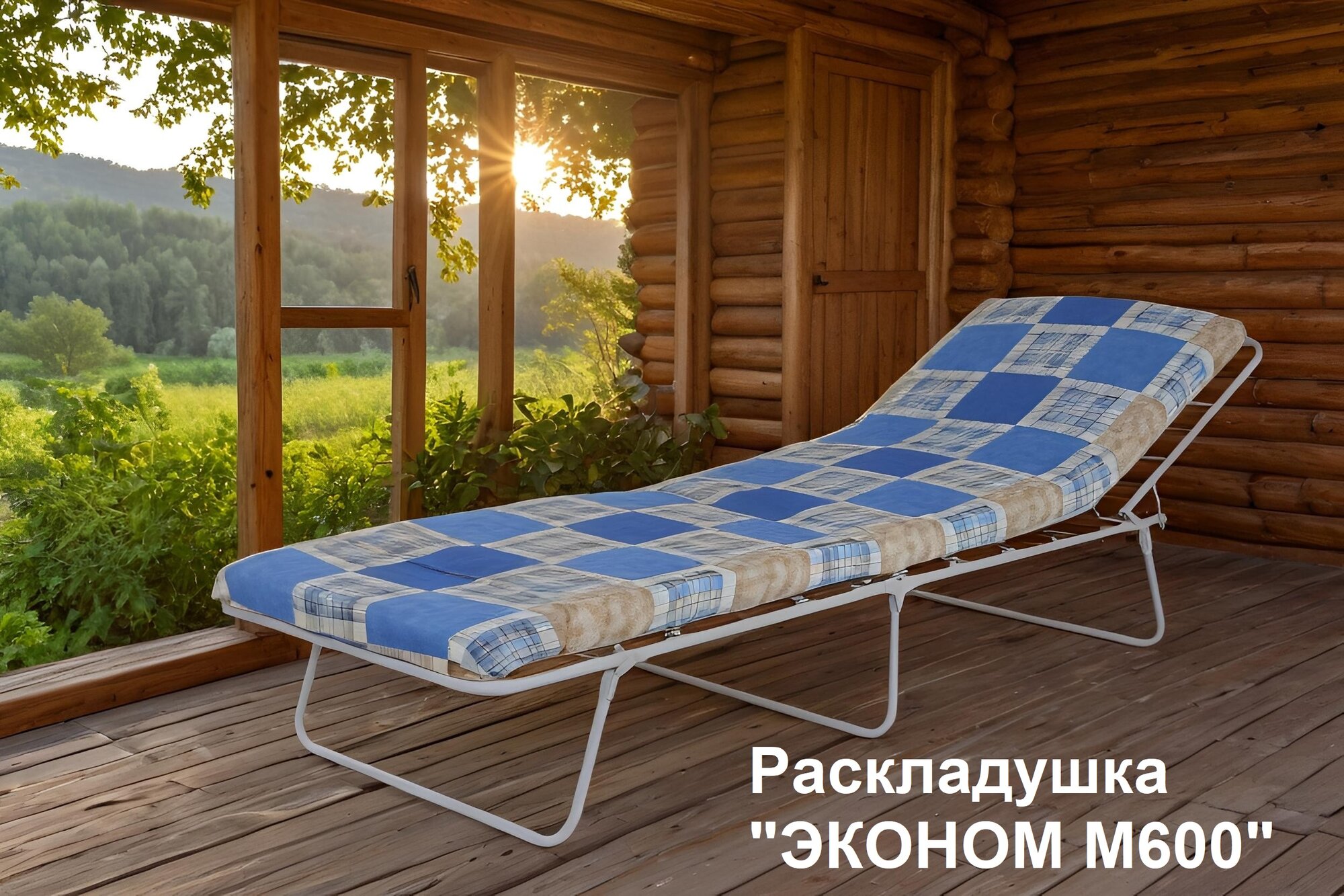 Кровать раскладная  раскладушка   Эконом М600  с подголовником и матрасом недорого