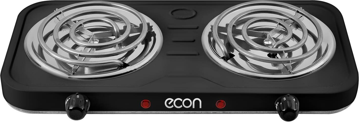 Электрическая настольная плита ECON ECO 211HP  2 конфорки  черный