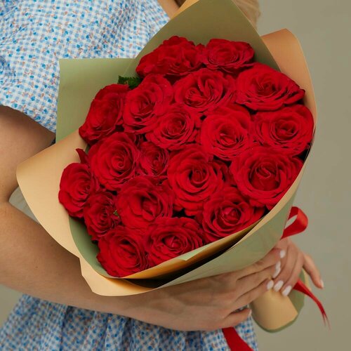 Изображение товара Букет свежих живых цветов красных роз от Bestflo купить с доставкой