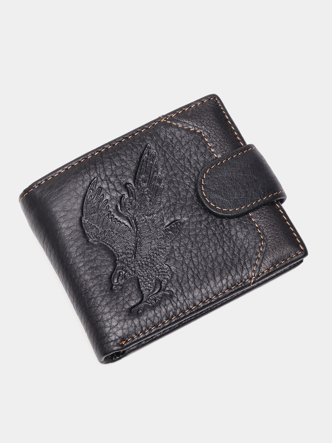 Кошелек GENUINE LEATHER, фактура матовая, black — фото 1