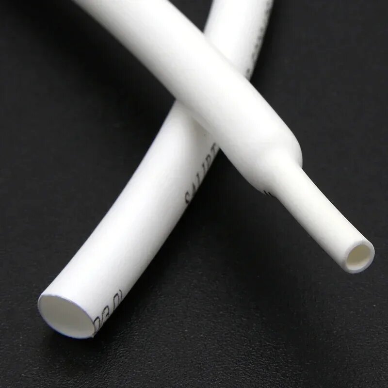 Диаметр термоусадочной трубки белой 2:1 1/3/5 м. 06 мм ~ 80 мм ремонт проволоки DIY термоусадочная оболочка термостойкая трубка для кабелей White 1 meter 10mm