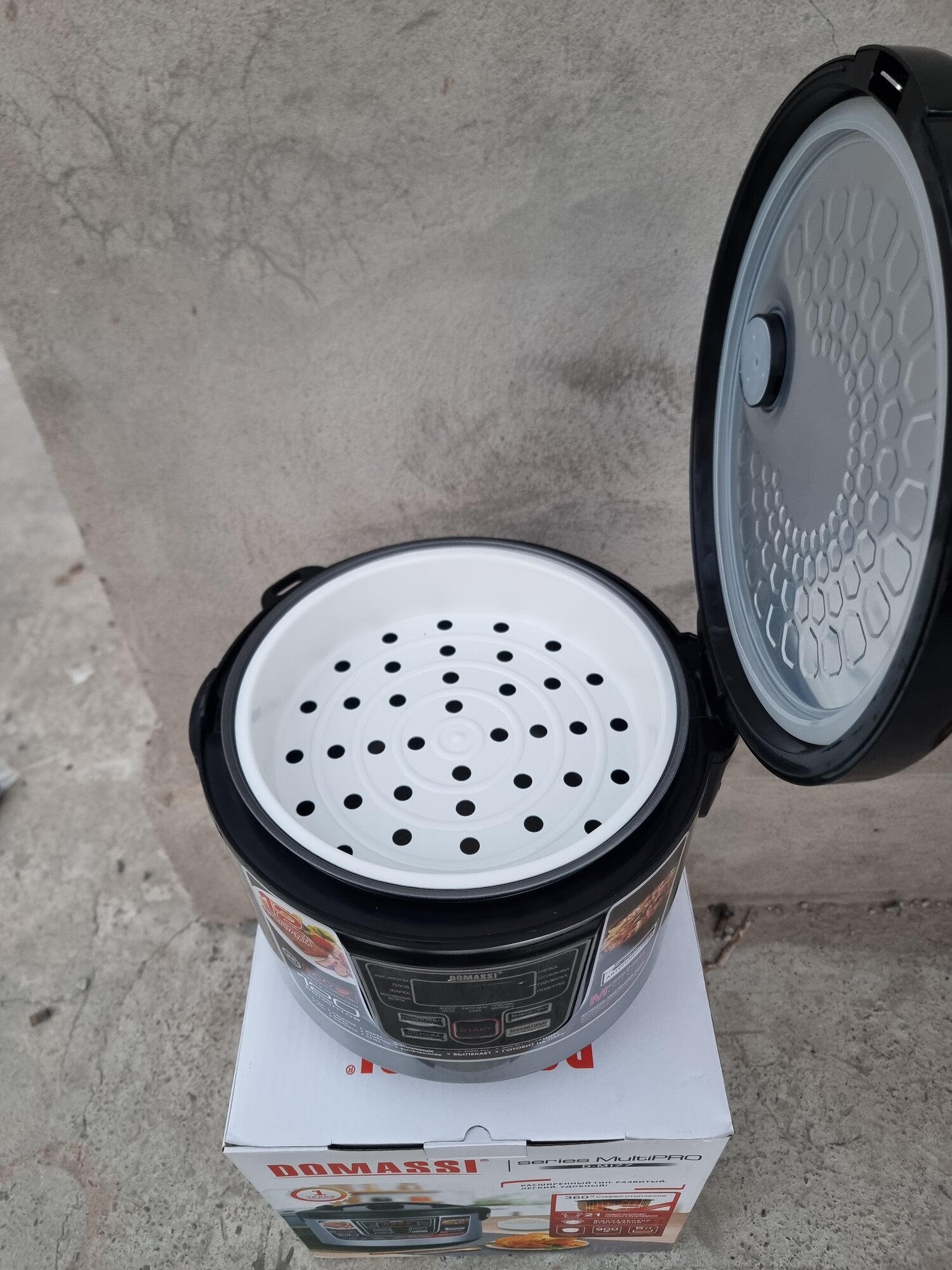 Масло для жарки DOMASSI, 5л, 3D-нагрев, антипригарное покрытие, 11 программ, черный — фото 1