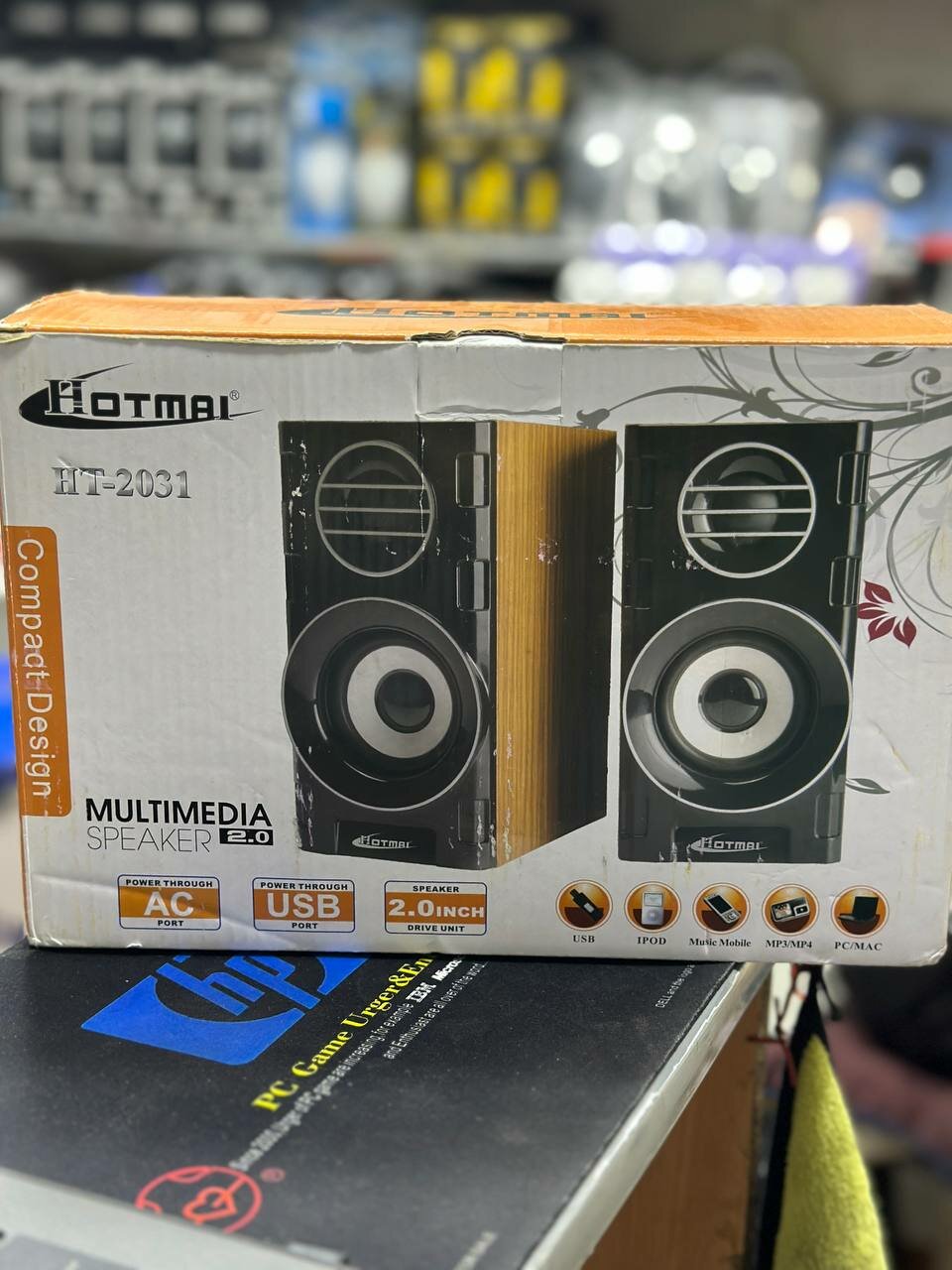 Мультимедийные динамики Hotmai HT-2031, USB, для компьютера, черные