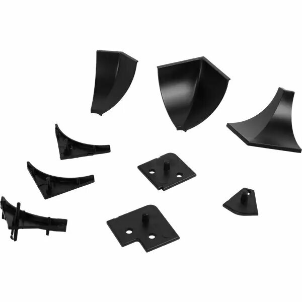 Заглушка для плинтуса ПВХ цвет чёрный 6 шт