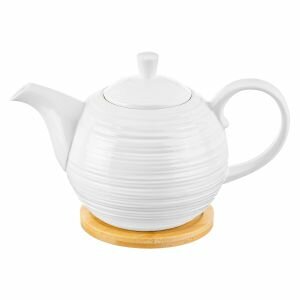 Чайник заварочный Шелк 900 мл фарфор/дерево