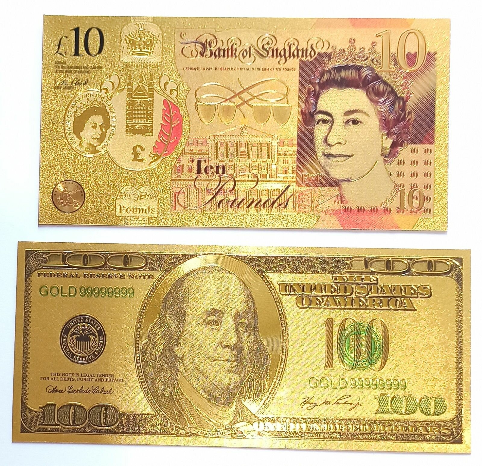 Доллары позолоченные сувенирные А