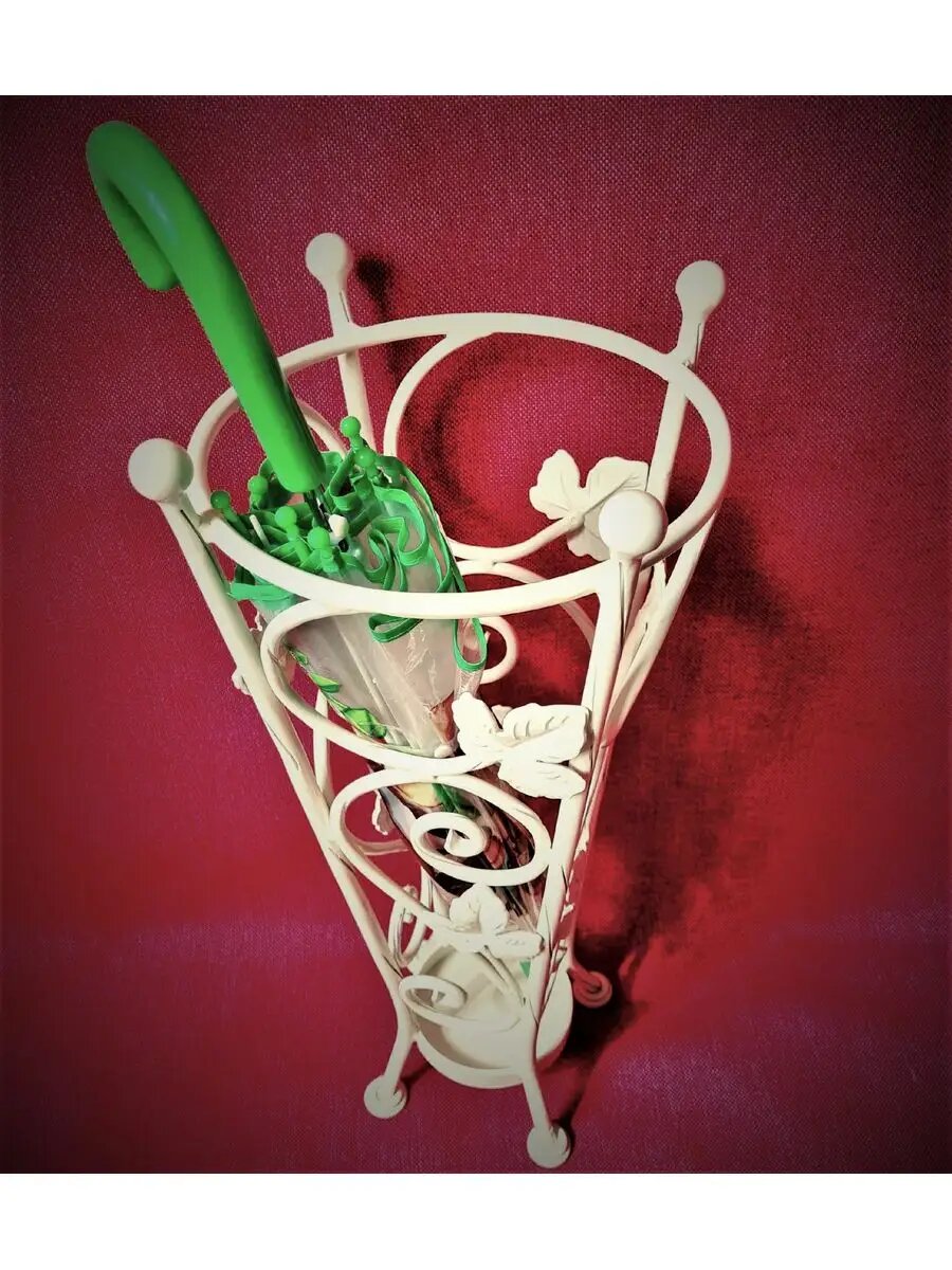 Кованая подставка для зонтов, Студия кованой мебели Нива, цвет бежевый лайт — фото 1