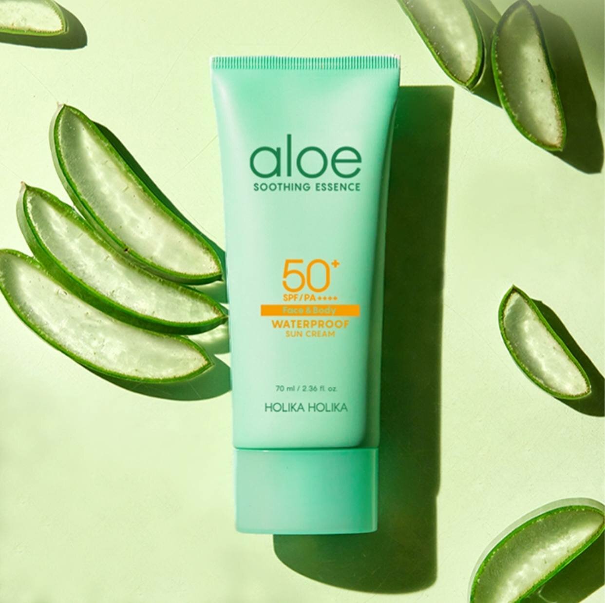 Водостойкий солнцезащитный гель Holika Holika "Aloe", SPF50+, PA++++