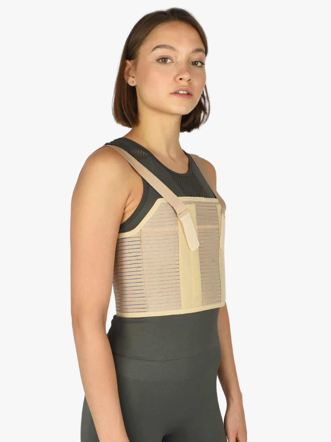 Корсет грудной Inanmedical K - 801, бежевый, размер M, жесткая фиксация — фото 1