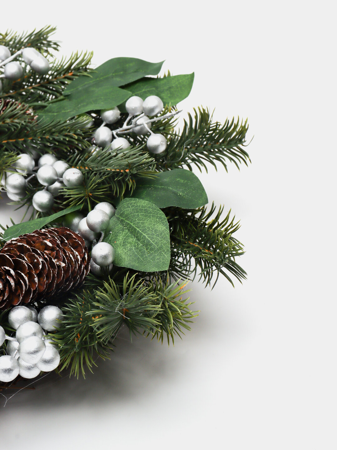 Новогодний венок, 45 х 45 см, для двери. — фото 1