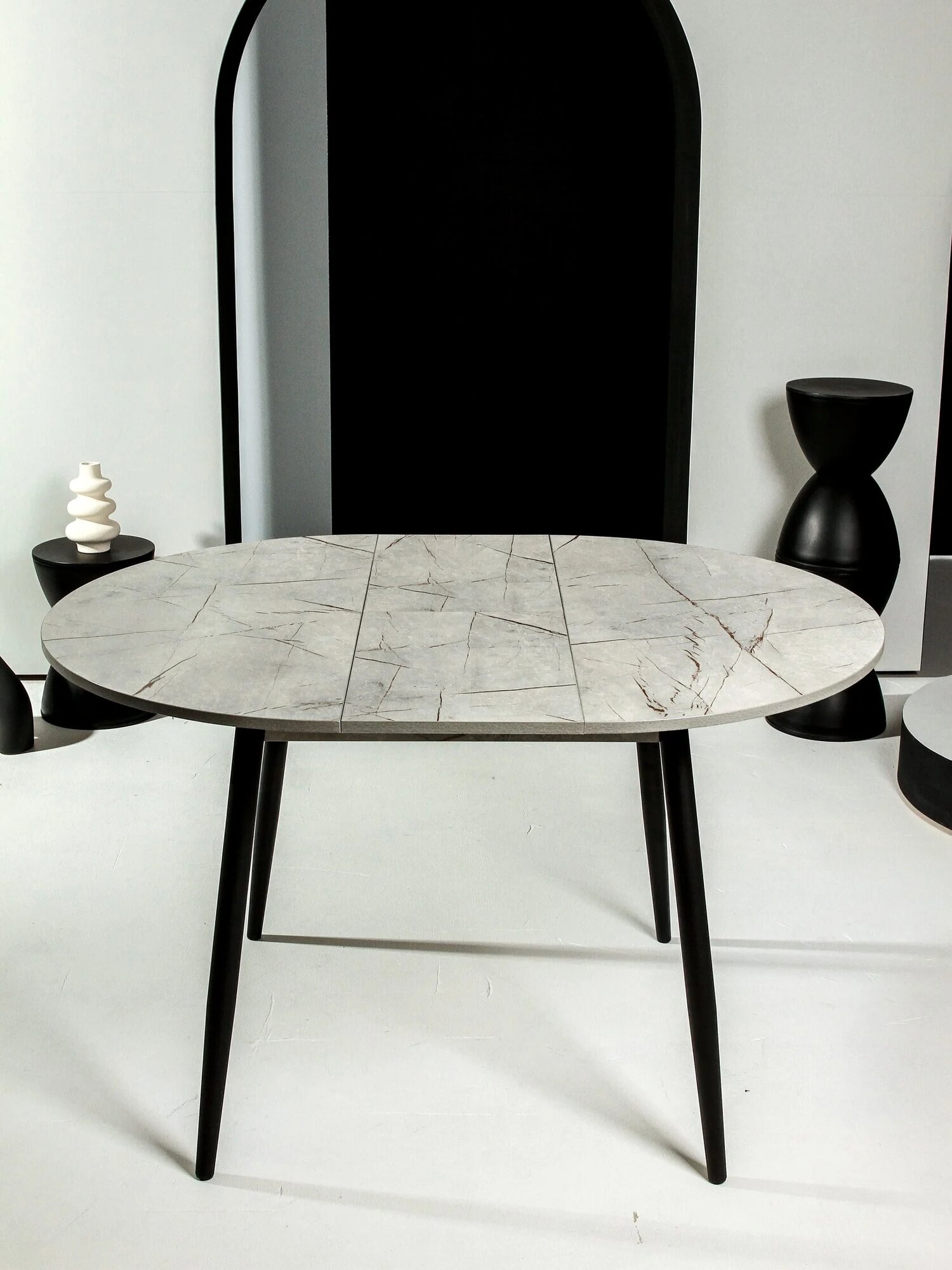 Стол раздвижной, на металлической опоре, для дома, дачи, кухни, гостиной