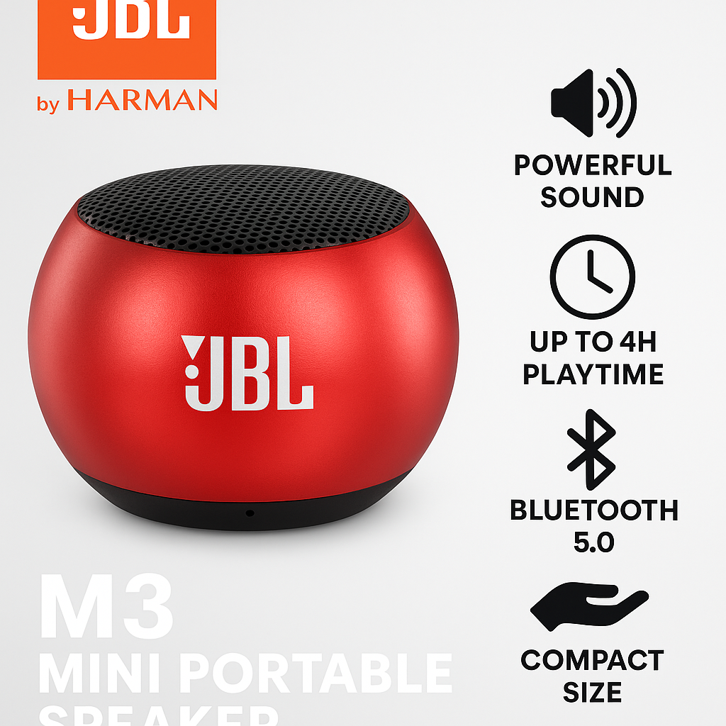 JBL M3 Мини Портативная Колонка – Маленький размер, большой звук