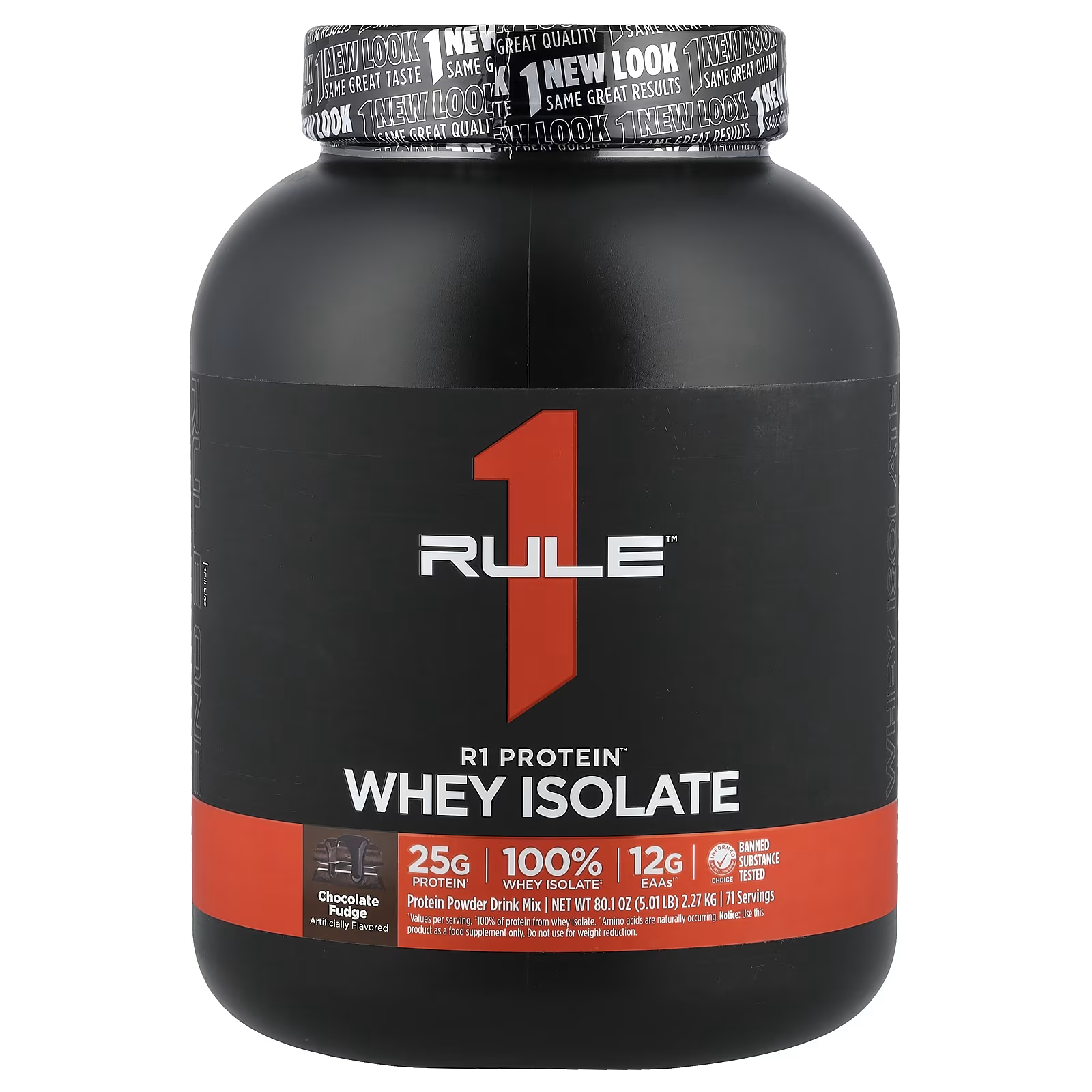 Протеин Rule 1 Whey Isolate Chocolate Fudge, 65 порций, 2.28 кг