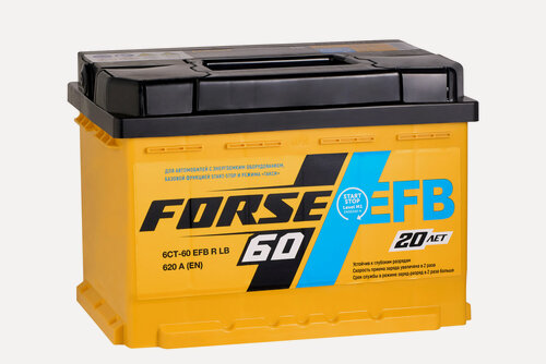 Изображение товара Автомобильный аккумулятор FORSE EFB 6CT-60 VLR (0) LB (арт. 560110051)