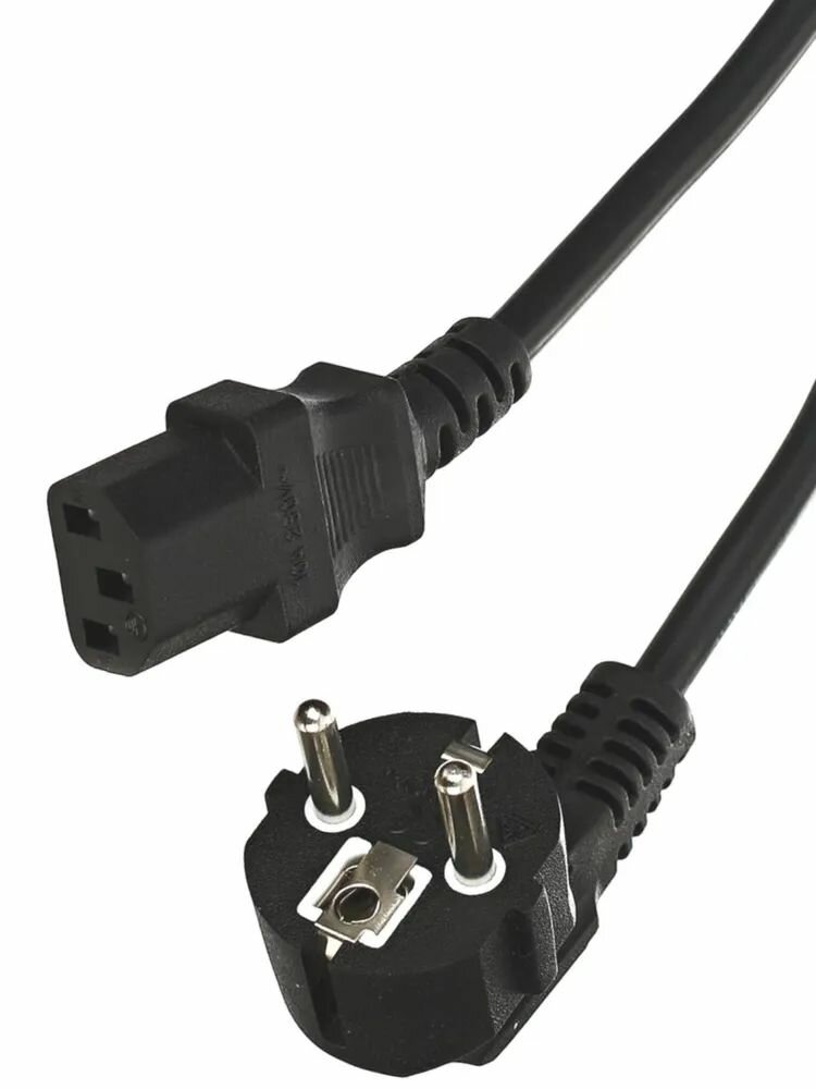 Кабель Cablexpert CEE 7/7 (Schuko) - IEC C13 (PC-186-1), 1.8 м, 1 шт, черный — фото 1