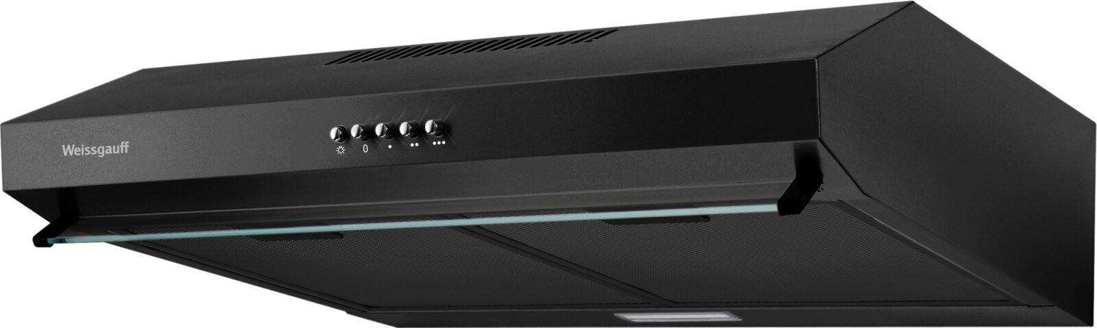 Плоская кухонная вытяжка Weissgauff Cover 500 Black, производительность 600 м3/ч